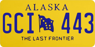 AK license plate GCI443