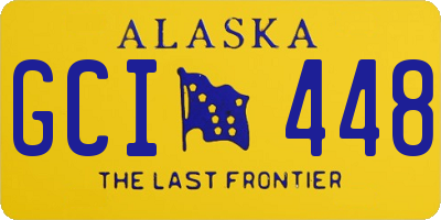 AK license plate GCI448
