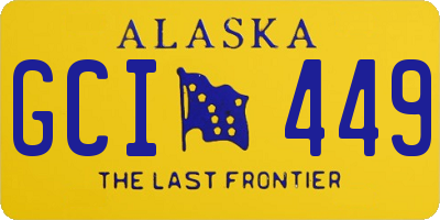 AK license plate GCI449