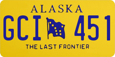 AK license plate GCI451