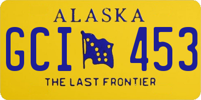 AK license plate GCI453