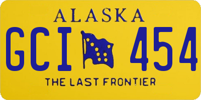 AK license plate GCI454