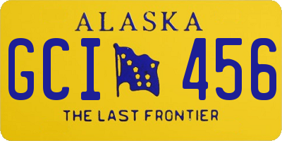 AK license plate GCI456