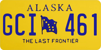 AK license plate GCI461