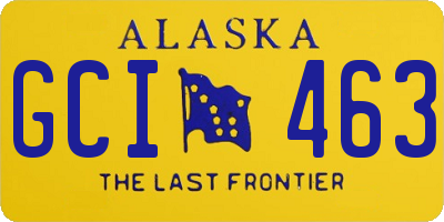 AK license plate GCI463