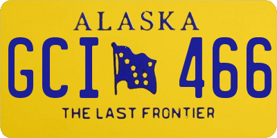 AK license plate GCI466