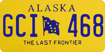 AK license plate GCI468