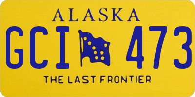 AK license plate GCI473