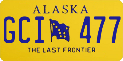 AK license plate GCI477