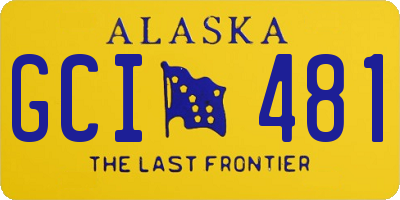 AK license plate GCI481