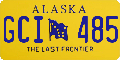 AK license plate GCI485