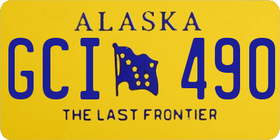 AK license plate GCI490