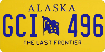 AK license plate GCI496