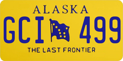 AK license plate GCI499