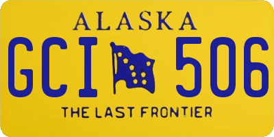 AK license plate GCI506