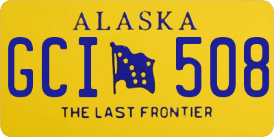 AK license plate GCI508