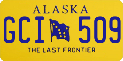 AK license plate GCI509
