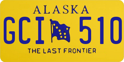 AK license plate GCI510