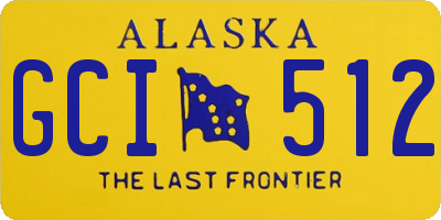 AK license plate GCI512