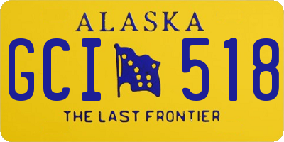 AK license plate GCI518