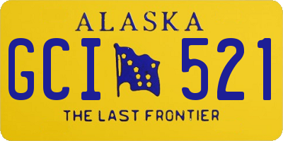 AK license plate GCI521