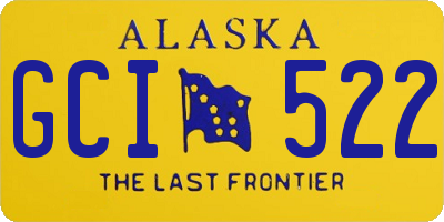 AK license plate GCI522