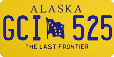 AK license plate GCI525