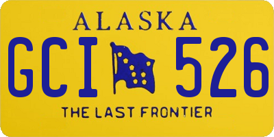 AK license plate GCI526