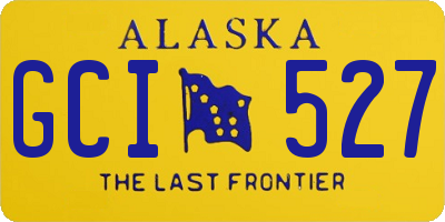 AK license plate GCI527
