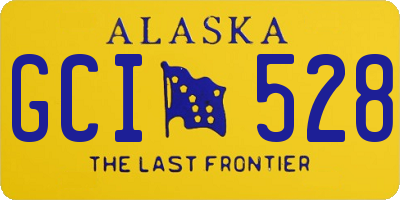 AK license plate GCI528