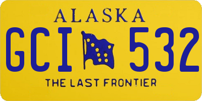 AK license plate GCI532