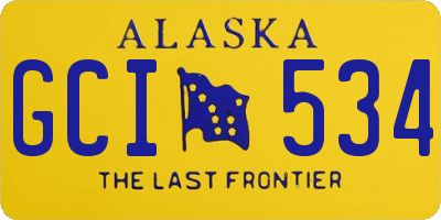 AK license plate GCI534