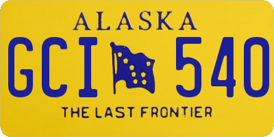 AK license plate GCI540