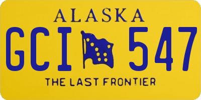 AK license plate GCI547