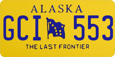 AK license plate GCI553