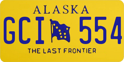 AK license plate GCI554