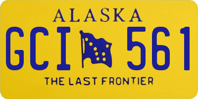 AK license plate GCI561