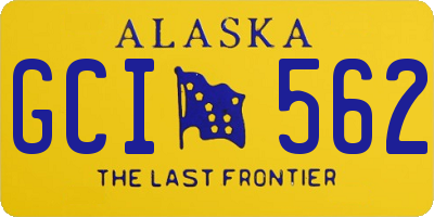 AK license plate GCI562