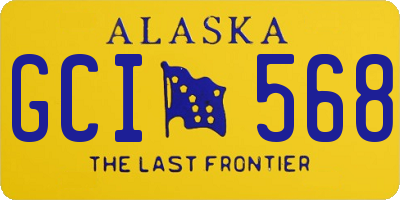 AK license plate GCI568