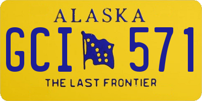 AK license plate GCI571