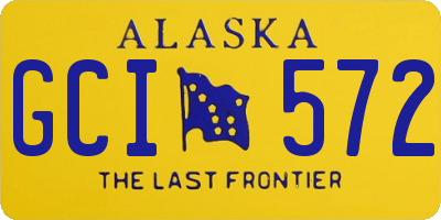 AK license plate GCI572