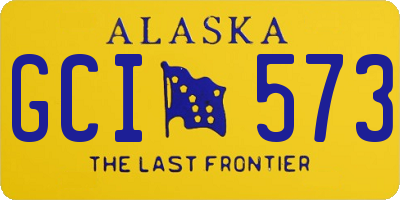 AK license plate GCI573