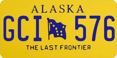 AK license plate GCI576