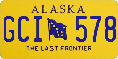 AK license plate GCI578