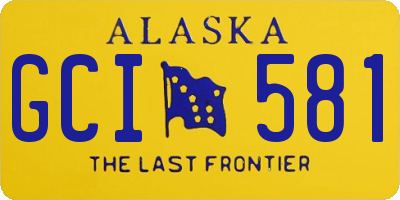 AK license plate GCI581