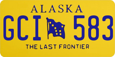 AK license plate GCI583