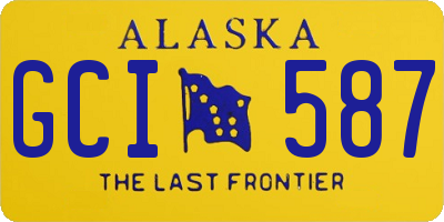 AK license plate GCI587