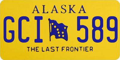 AK license plate GCI589