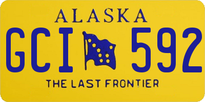 AK license plate GCI592