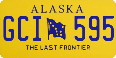 AK license plate GCI595